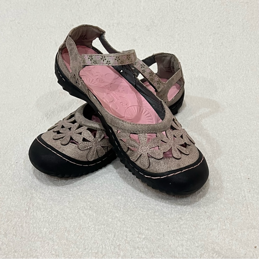 JBU by Jambu Grey Taupe Wildflower Mary Jane Casual Shoes Size 8.5 - Picture 9 of 14